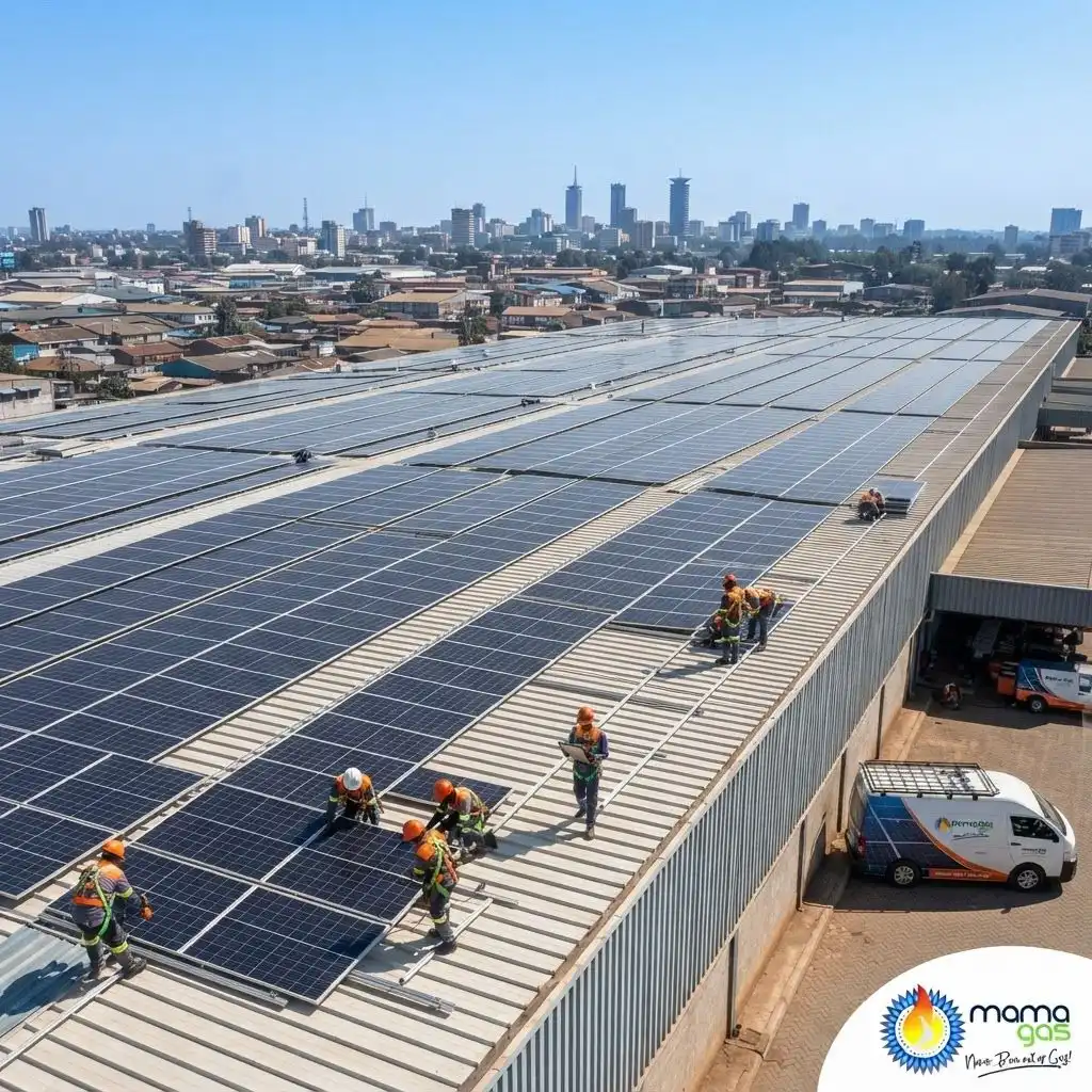 Commercial rooftop solar array