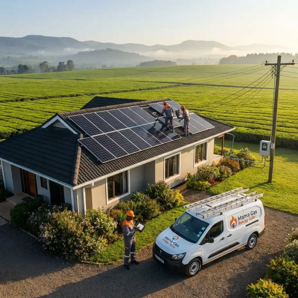 Rooftop solar on a family home