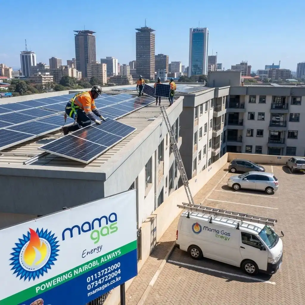 Solar on a Nairobi apartment block